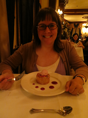 It's dotted with raspberry stuff--SIGN ME UP!